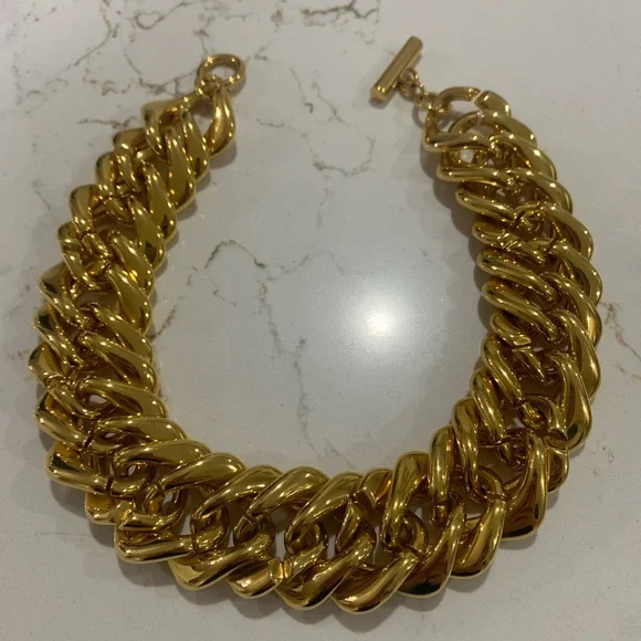 Balenciaga Gold-Tone Linked Chunky Chain Necklace - Picture 3 of 10
